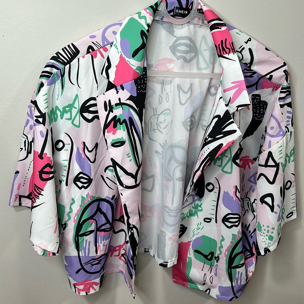 Shein colorful print blazer